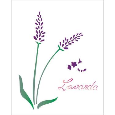 Imagem de Estêncil Para Pintura Simples 20X25 Lavanda - Opa1780 - Opa