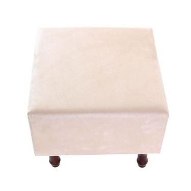 Imagem de Puff Banqueta com Espuma 40x40cm Quadrado Suede Decorativo Pés Madeira