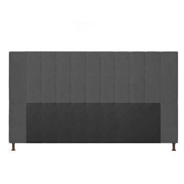 Imagem de Cabeceira Cama Box King 195cm Suede Grafite