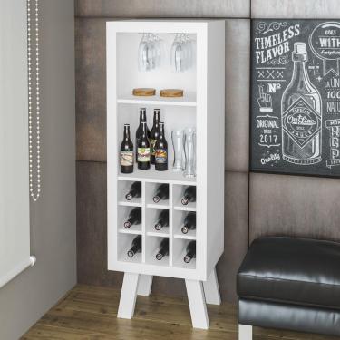 Imagem de Bar Adega 1 Prateleira 9 Nichos Branco Ad5000 - Tecno Mobili