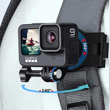 Imagem de VnoPro Acessórios GoPro Mochila Ombro Peito Alça Clipe Montagem, Suporte Ajustável Compatível com GoPro Hero 10 9 8 7 6 5 4 Black Session, Insta 360 One R, Câmera de Ação DJI Osmo