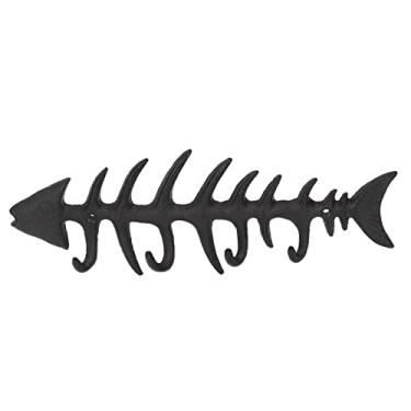 Imagem de Toalheiro de parede de ferro fundido espinha de peixe com parafusos de café para bares