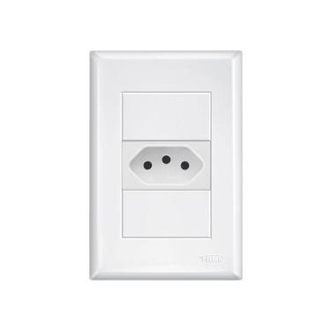 Imagem de Tomada Fame Evidence 2P+T 20A com Placa 4x2 Branca