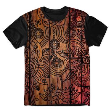 Imagem de Camiseta As Braba Masculina Madeira Flores Full Print