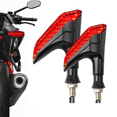 Imagem de motocicleta, Durável Frente Traseira Luzes LED Kit Sinalização Volta, Mini piscas traseiros para motocicleta Suzuki Sritob