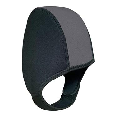 Imagem de Tachiuwa Capuz de Neoprene Flexível de 2,5 Mm Capuz Ajustável Chapéu de Natação Roupa de Capuz Térmico para Esportes Aquáticos Subaquáticos M