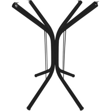 Imagem de Pé Base Isa 75cm Mesa Cozinha Jantar Madeira Granito Marmore Quadrado ou Redondo (Preto)