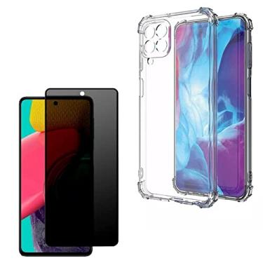 Imagem de Kit Capa Anti Impacto e Película Anti Spy Privacidade Compatível Samsung M23 M33 M52 M53 (Galaxy M32)