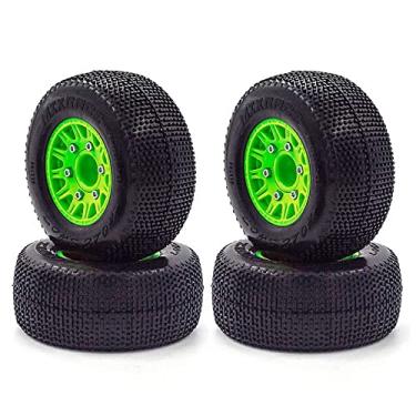 Imagem de MOOKEENONE 4PCS Plastic RC Short Truck Tires Off-Road Model Remote Control for Huanqi dhk8135 1/10 RC
