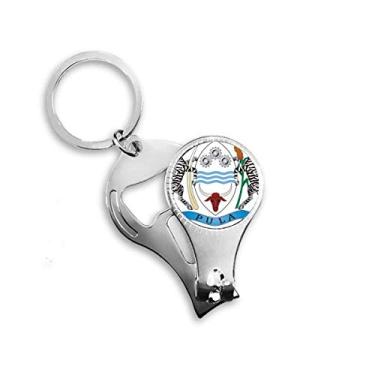 Imagem de Botswana National Emblem Country Nail Nipper Ring Chaveiro Abridor de Garrafas Cortador