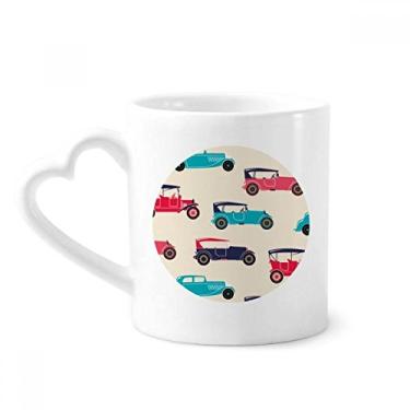 Imagem de Caneca colorida clássica de desenho animado de carros caneca café cerâmica copo de coração de vidro