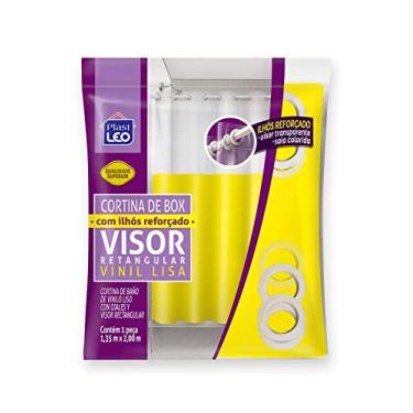 Imagem de Cortina para Box Amarelo com Ilhós Visor Cristal (1,35x2,00m) | Plast Leo (Ref.641-E)