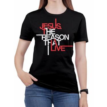 Imagem de Camiseta Jesus Gospel Criativa Feminina Evangélicas Roupas - Alemark
