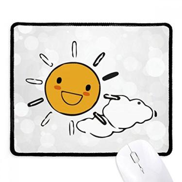 Imagem de Mousepad com estampa de ilustração Weather Sun Cloud Tapete de borracha para jogos