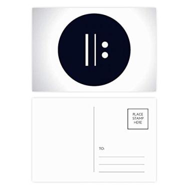 Imagem de Cartão postal preto assinatura White Repetition Cartão de felicitações para envio de aniversário