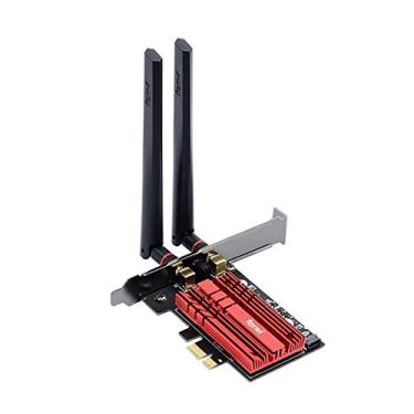 Imagem de Placa Wireless WiFi 6E 2.4g/5g/6ghz 802.11AX Bluetooth 5.2 Intel AX210 FV-AXE3000 PCI-E Vermelho