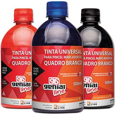 Imagem de Tinta Marcador Quadro Branco Reabastecedor Ge-500Ml Preto - 71739