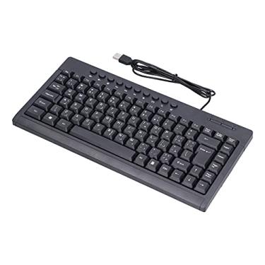 Imagem de Teclado pequeno, confortável com sensação de mão, design ergonômico, seguro, prático, estável Teclado com fio antideslizante para uso doméstico para uso no escritório(árabe)