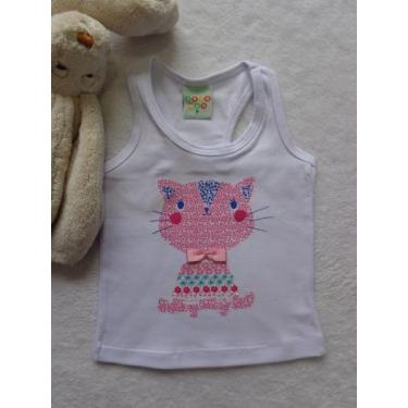 Imagem de Blusa Camiseta Regata Bebe Infantil Cotton Gatinha Have Fun