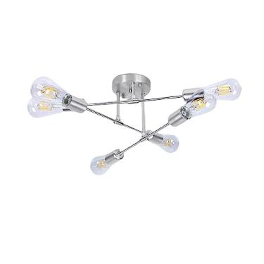Imagem de Home-Neat Pendente Lustre Moderno Sputnik E27 6 Lâmpadas luminaria de Teto para Sala de Estar (72cm, Prata)