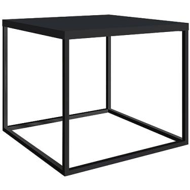 Imagem de Mesa Quadrada Cube Lateral Preto/Preto - Industrial - Artesano