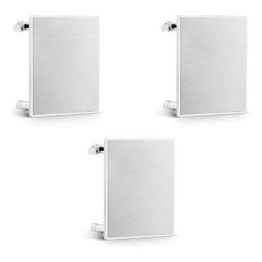 Imagem de Kit 3 Arandelas Frahm Quadrada 6  40 Watts Rms 8 Ohms - Branca