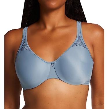 Imagem de Bali Sutiã minimizador de paixão para conforto feminino, sutiã com aro de cobertura total, bojos sem costura, Azul e cinza macio, 36D