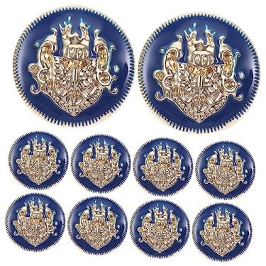 Imagem de Abaodam 10 Pcs Botões De Metal Botões De Scrapbooking Botões De Blazer Esmalte Botões De Sobretudos Botões De Jeans Botão De Casaco Esportivo Botão Jeans Liga Senhorita Suéter Definir