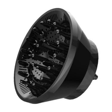 Imagem de Milageto Acessório difusor universal adequado para secador de cabelo de 3,5-8cm, ferramenta de salão para cabelos cacheados, profissional prático, preto