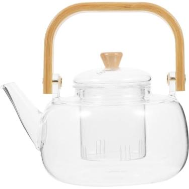 Imagem de Jarra de vidro bule de chá com infusor bule de chá de vidro transparente infusor bule de chá de vidro chaleira de chá de aço inoxidável chaleira de chá 2024