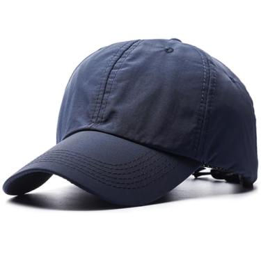 Imagem de Boné de sol Perforce de secagem rápida: chapéu esportivo leve ajustável na moda, boné de beisebol liso clássico respirável macio, Azul-marinho 163, Tamanho Único