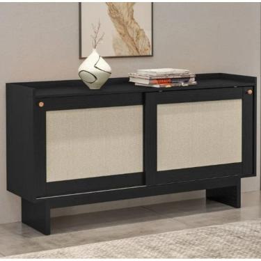 Imagem de Buffet 1,40m 2 Portas e 1 Prateleira  Carraro Atria Preto 