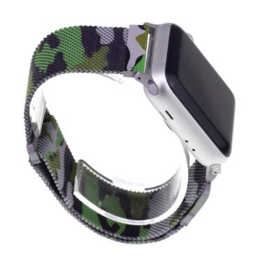 Imagem de Pulseira para Apple Watch Camuflada Verde Milanese 38/40MM Flexinter