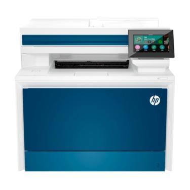 Imagem de Impressora Multifuncional hp LaserJet Pro Colorida 4303FDW Wi-Fi Ethernet USB Duplex adf 110V - Branco/Azul