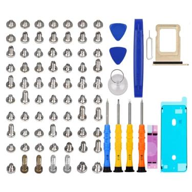 Imagem de DARYCOM Repair Conjunto completo de parafusos 70 peças para iPhone 6s Plus, kit de ferramentas de reparo de 5,5 polegadas, 4 chaves de fenda, mapa de localização, 3 abridores de ferramentas, 1 adesivo
