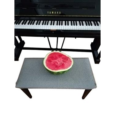 Imagem de Capa protetora à prova d'água para bancada de piano – perfeita para animais de estimação, crianças, idosos, casamentos, festas – lavável na máquina, elástico, removível, muitas opções de cores, limpar a sujeira facilmente (cinza)