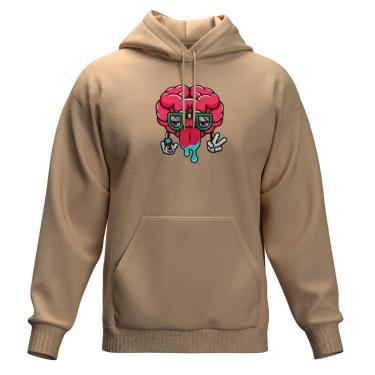 Imagem de Moletom Estampado Bolso Canguru Com Capuz Blusa De Frio Colorida-Masculino