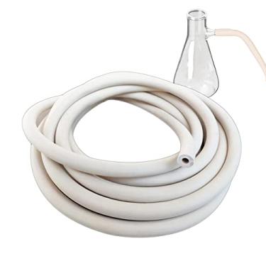 Imagem de Tubo de borracha a vácuo de laboratório, 12 mm (15/81.3 cm) OD 8 mm (5/40.6 cm) ID conexões de parede grossas fortes para vidraria Labware vácuo consistente (3 m)