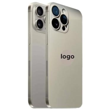 Imagem de Capa case vidro temperado NanoGlass compativel com Iphone 15 /Pro/Max,iphone 14 /Pro/Max,iphone 13 /Pro/Max suporta Mag-safe (Titanium natural, Iphone 13 Pro max (6.7 polegadas,três câmeras))