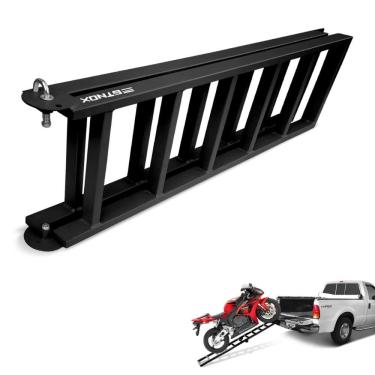 Imagem de Rampa Para Moto Pickup Em Aço Carbono Universal Preto 200Kg Gtnox