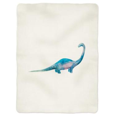 Imagem de Coisas de Nine Mantinha Bicho Dino Coisas De Nine Branco Amarelado Com Estampa Colorida Único