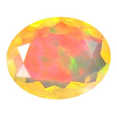 Imagem de 1,68 ct AAA+ Corte oval de qualidade de pedra premium (10 x 8 mm) opala arco-íris não aquecida genuína pedra preciosa solta