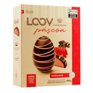 Imagem de Ovo De Páscoa Loov Puro Cacau 100G Chocolife Morango