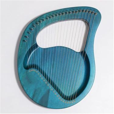 Imagem de Instrumento de lira 24 cordas lira harpa de madeira mogno instrumento musical iniciante, 3
