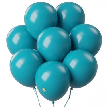 Imagem de AFTERLOON Biodegradable Balloons Bermuda Blue 12 Inch 24 Pack, Solid Color Thickened Extra Strong Latex Helium Float, Colorful Bulk Color ballon baloon Globos Para Decoration De Fiestas Kids