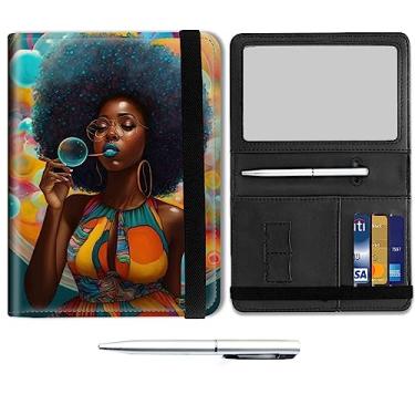 Imagem de Combo porta-passaporte e cartão de vacina, carteira de viagem de couro, porta-passaporte, capa com compartimento para cartão de vacinação CDC, protetor organizador de documentos de viagem para homens