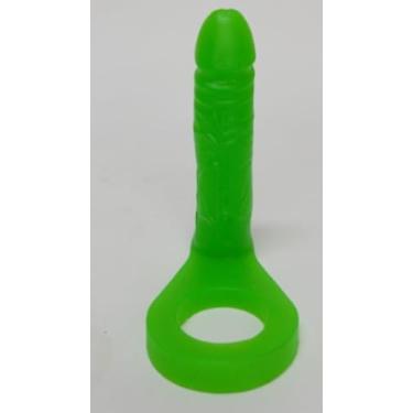Imagem de PENIS ANEL COMPANHEIRO MACIÇO 13,5 x 3cm - CORES NEON - LARANJA (VERDE)