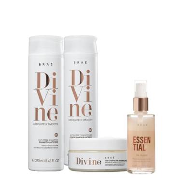 Imagem de Kit Braé Divine Shampoo Condicionador Máscara e Essential Oil Blend (4 produtos)