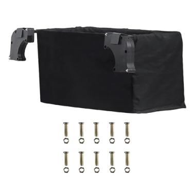 Imagem de Gralara Carrinho de Vagão Bolsa de Cauda Oxford Tecido Carrinho Bolsa Utilitário Portátil Empurrar Mão Acessórios Carrinho Cesta de Vagão para Jard, Preto