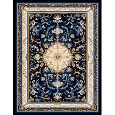 Imagem de Tapete vintage para sala de estar, tapete americano de luxo de alta qualidade para quarto, sofá, mesa, tapete grande para sala de estar, flanela 11.200 x 300 cm 78,7 x 118 pol.